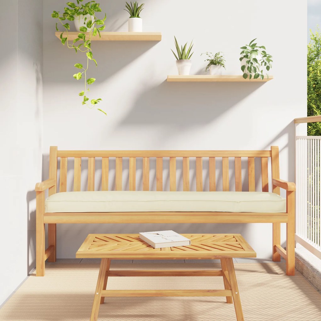 vidaXL Capa de Palete para Banco Creme 180x40x8 cm Tecido Oxford