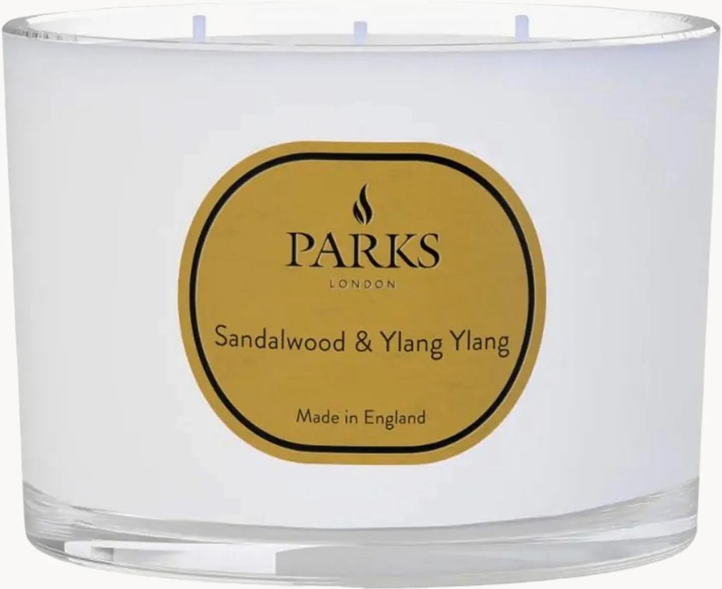 Vela perfumada artesanal com três pavios Vintage Aromatherapy (sândalo, ylang-ylang, âmbar quente)