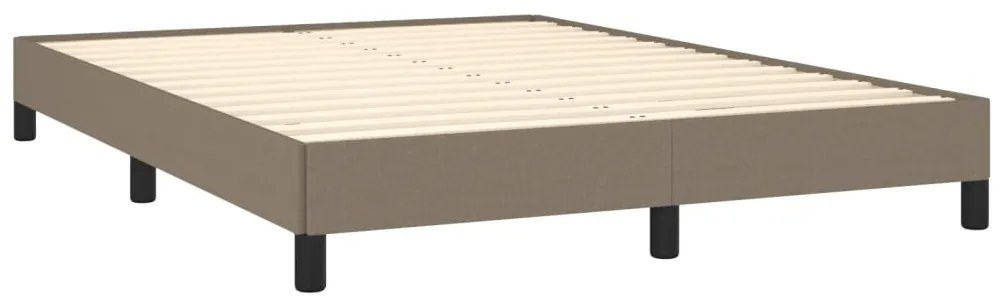 Cama sem colchão 140x200 cm tecido castanho-acinzentado