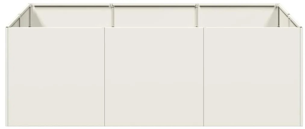Vaso floreira 120x80x40 cm aço branco