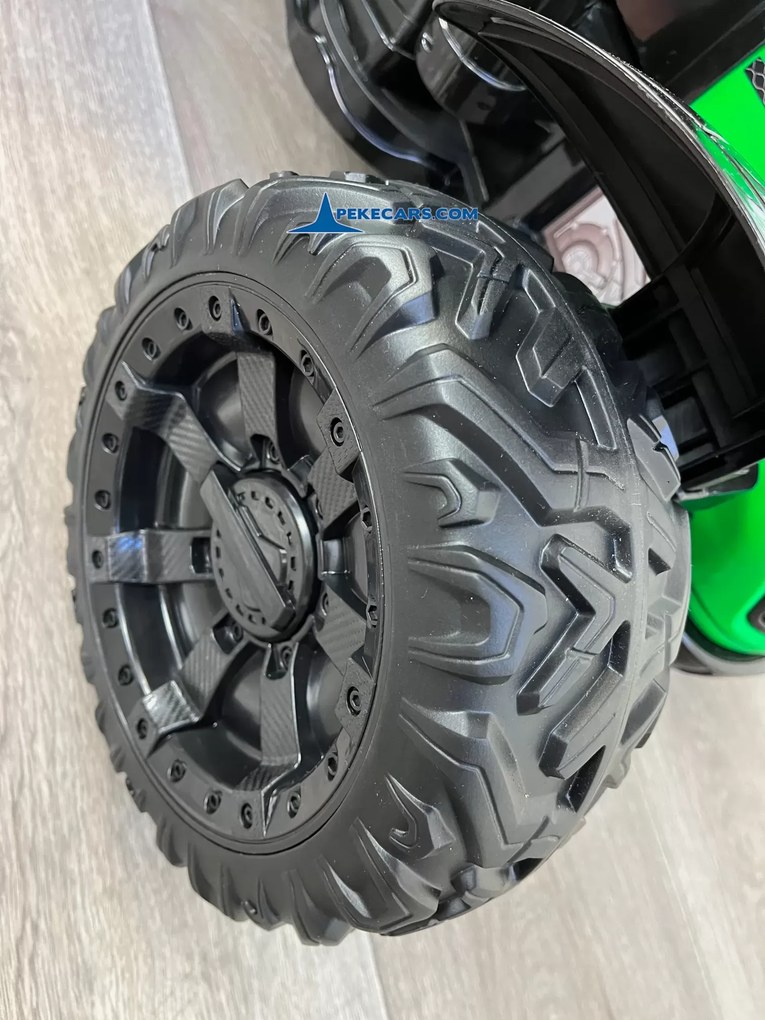 Trator Electrico para crianças Electrico Peketrac 9100 com Comando 2.4G e Reboque Verde