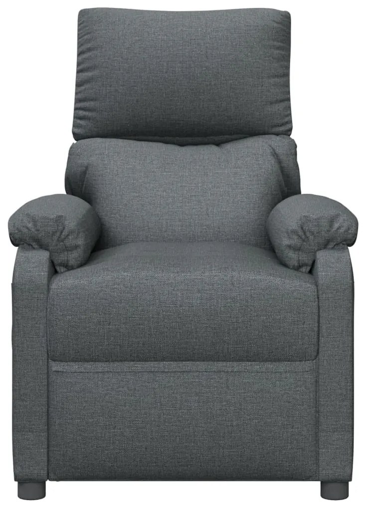 Poltrona de massagens tecido cinzento-escuro