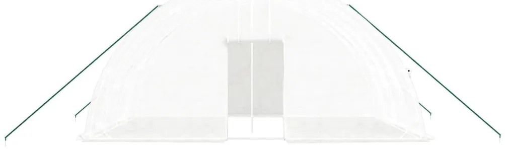 Estufa com estrutura de aço 24 m² 6x4x2,85 m branco