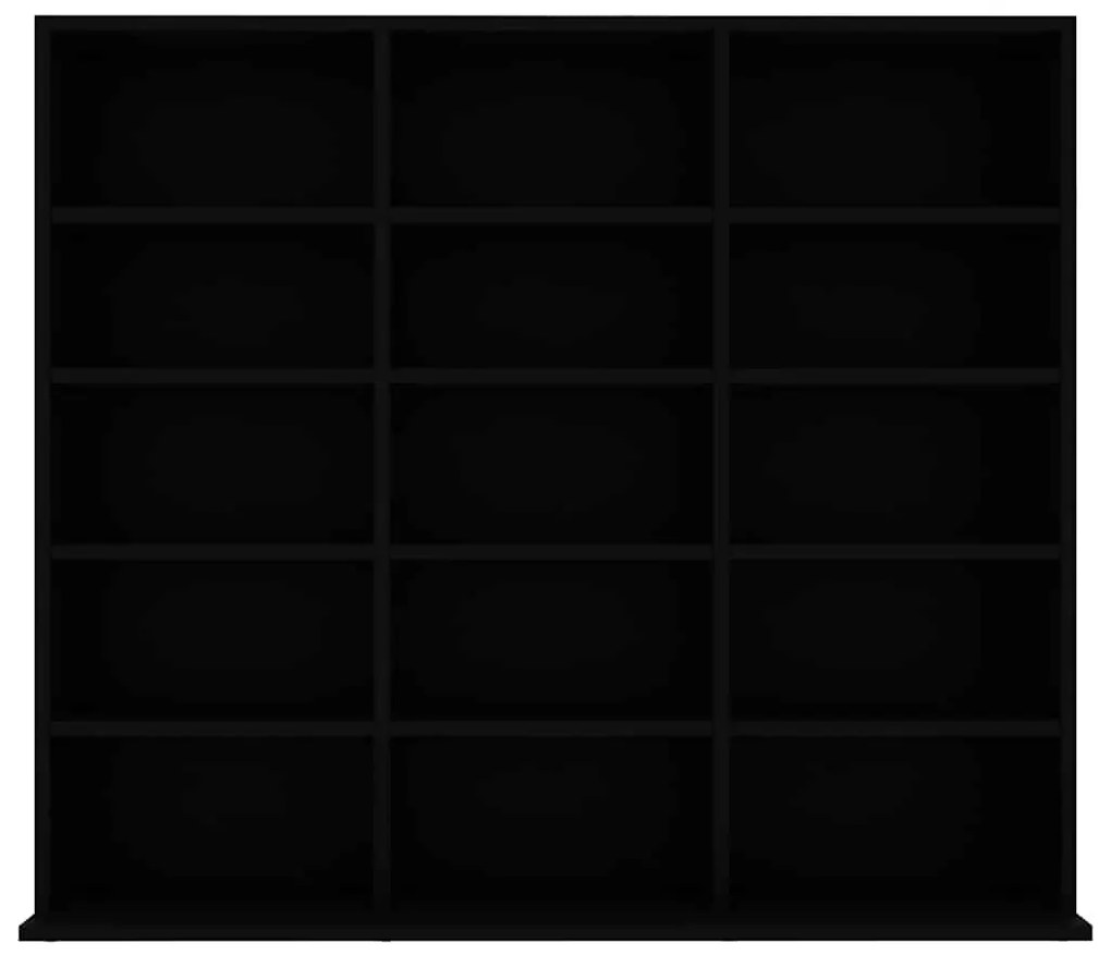 Armário para CD 100x23x89,5 cm derivados de madeira preto