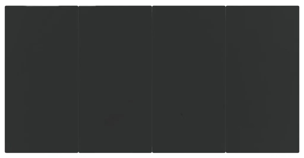 7 pcs conjunto de jantar para jardim com almofadões preto