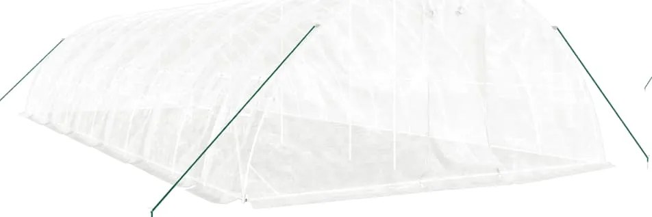 Estufa com estrutura de aço 60 m² 12x5x2,3 m branco