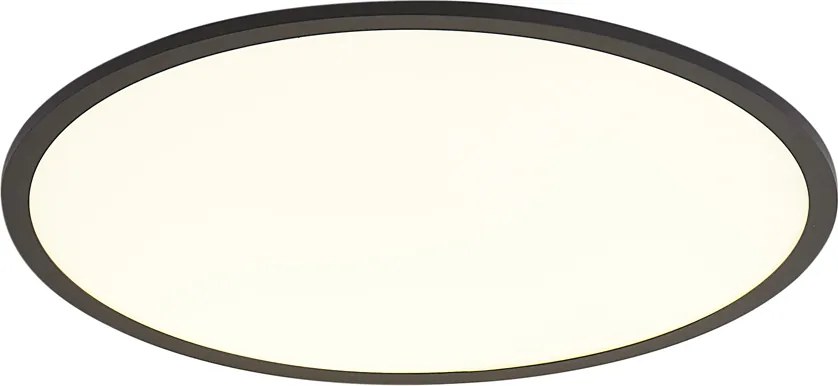 Painel LED inteligente preto 60cm incl. LED Dim to Warm com controlo remoto - Knob