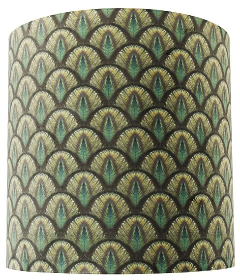 Abajur de veludo com design de pavão 40/40/40 interior dourado Clássico / Antigo