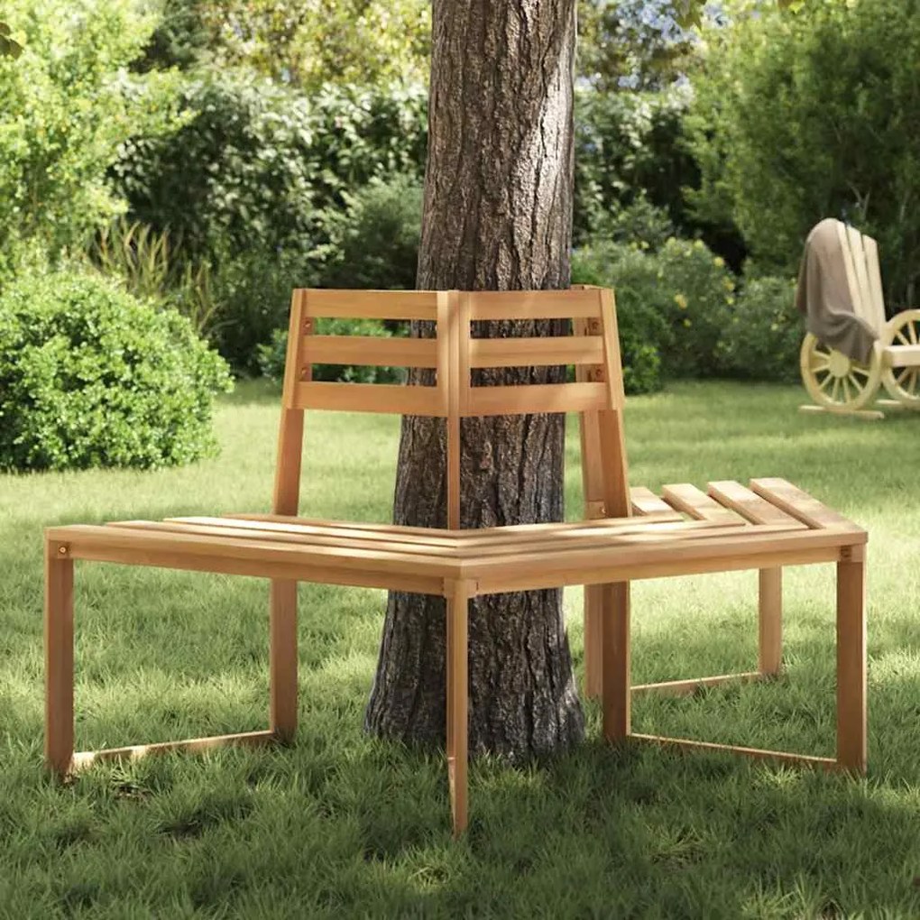 vidaXL Banco para árvore semi-hexagonal 160 cm madeira acácia maciça