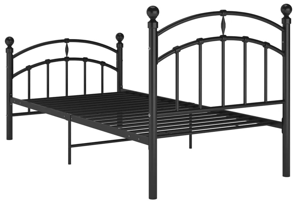 Estrutura de cama 100x200 cm metal preto