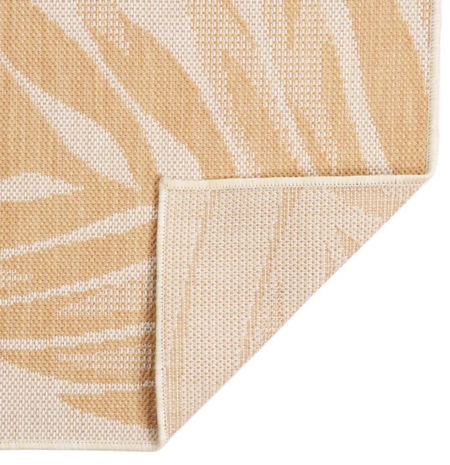 Tapete de tecido plano para exterior 100x200 cm padrão folhas