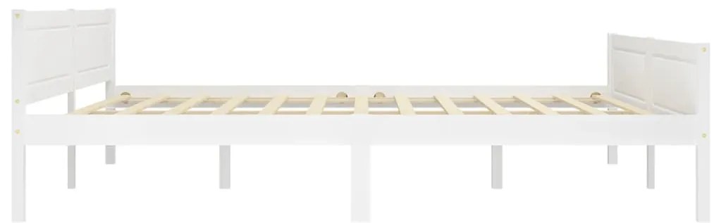 Estrutura de cama em pinho maciço 180x200 cm branco
