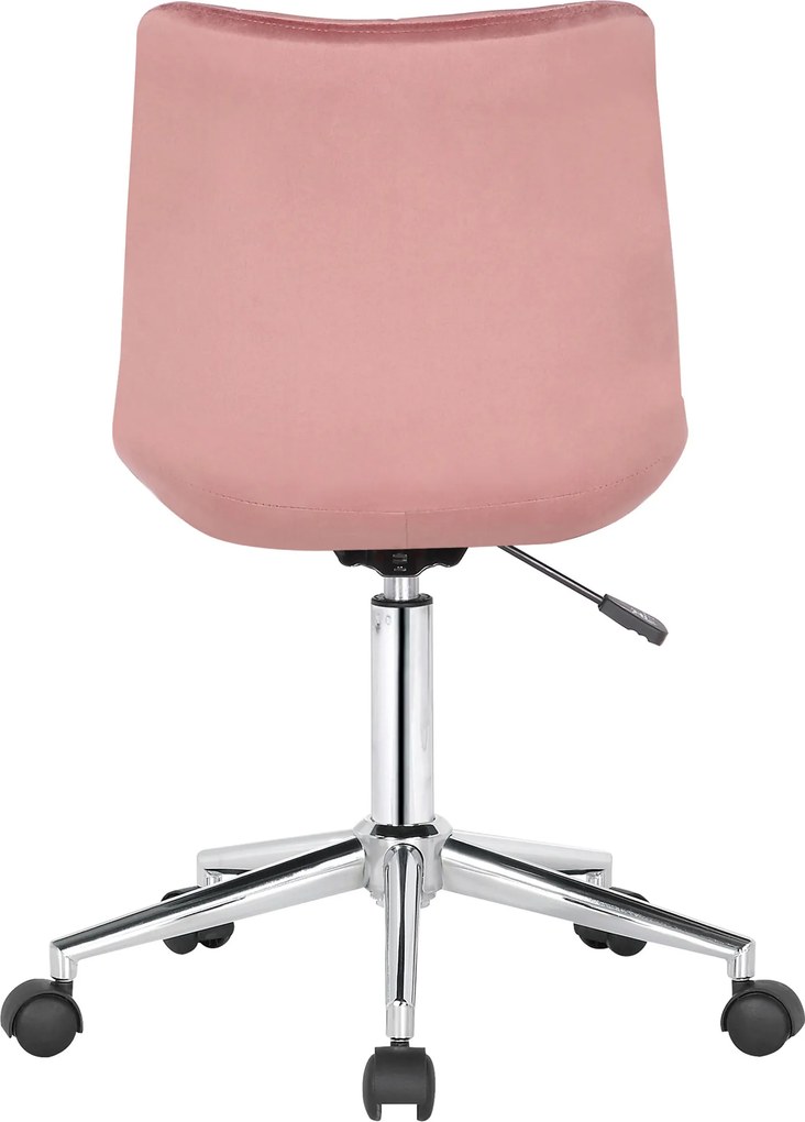 Cadeira de escritório Medford veludo Rosa