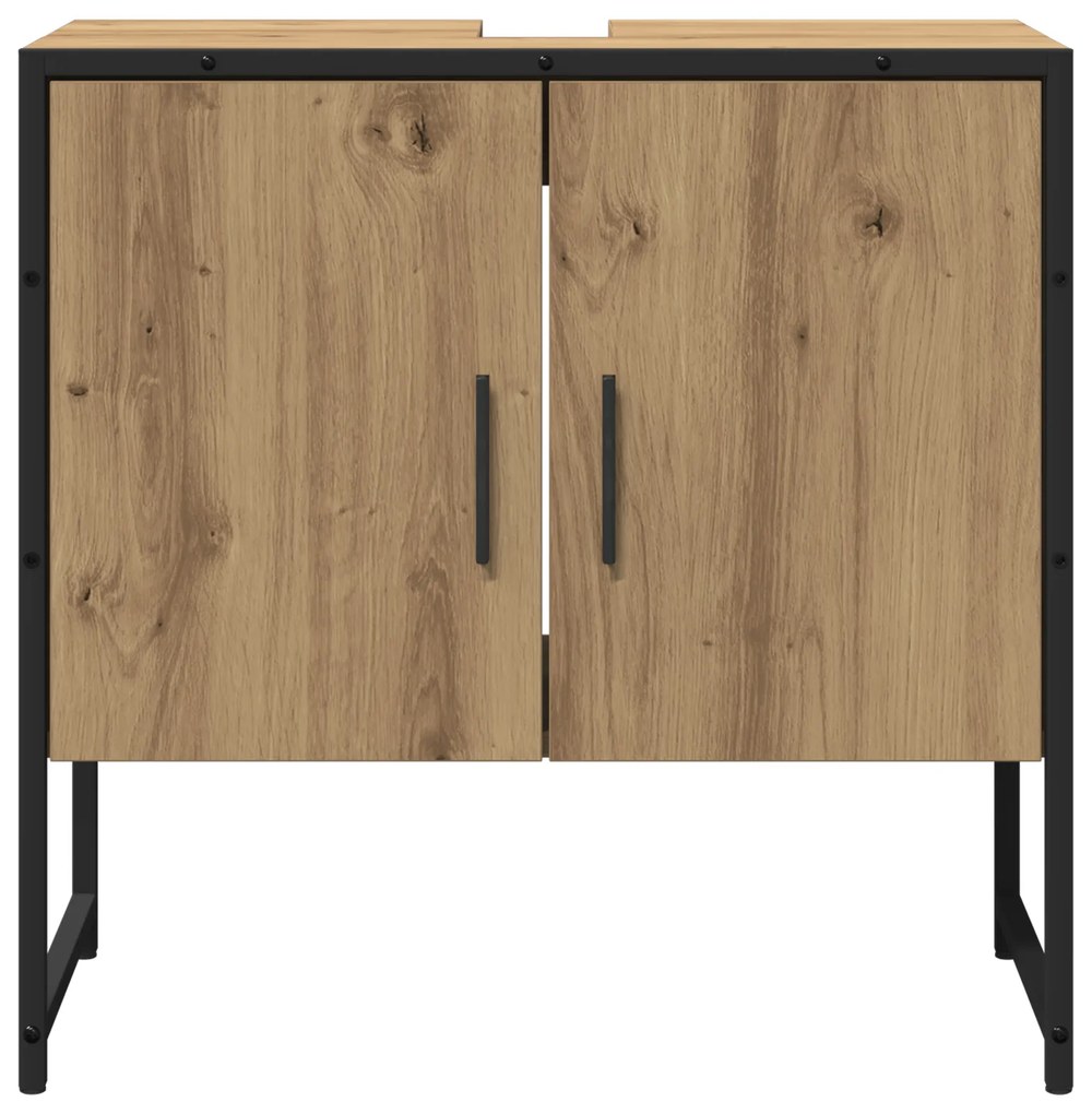 Conjunto de Armário de Banheiro de 2 Peças em Carvalho Artisan Madeira