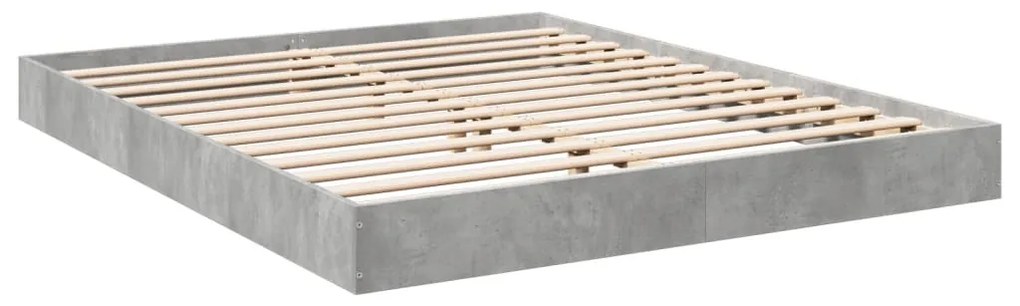 Estrutura de cama 160x200 cm derivados de madeira cinza cimento