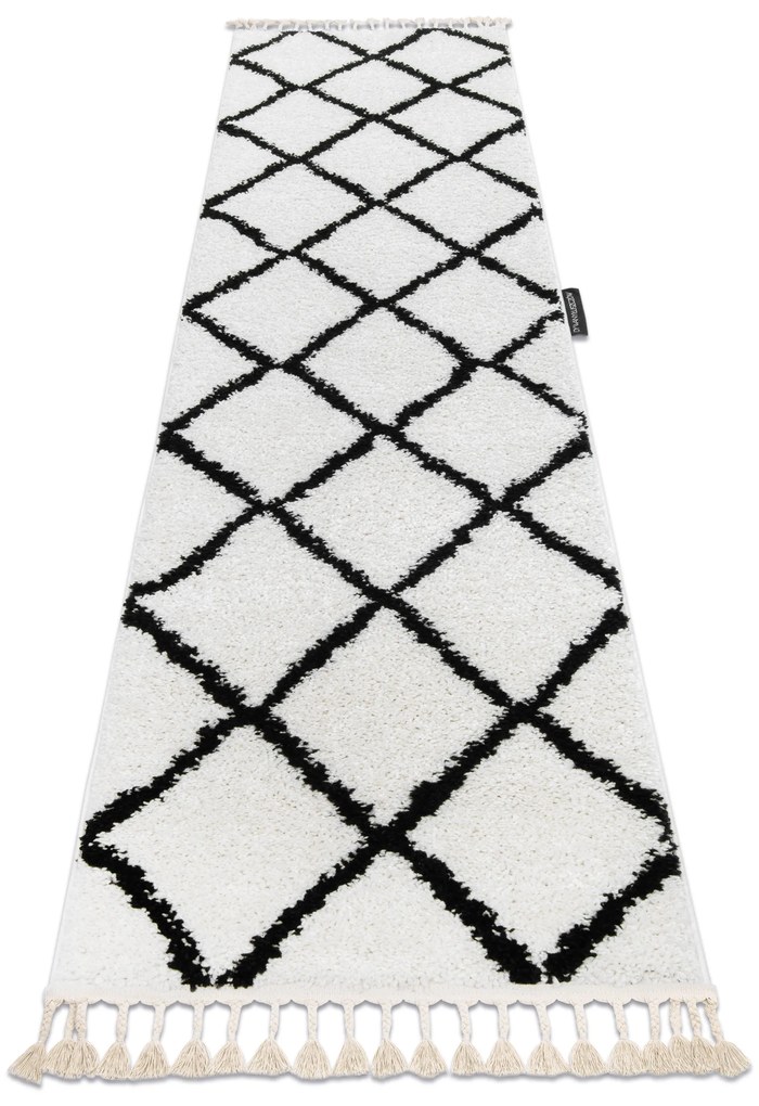 Tapete, Passadeira BERBER CROSS branco - para cozinha, ante-sala, corredor