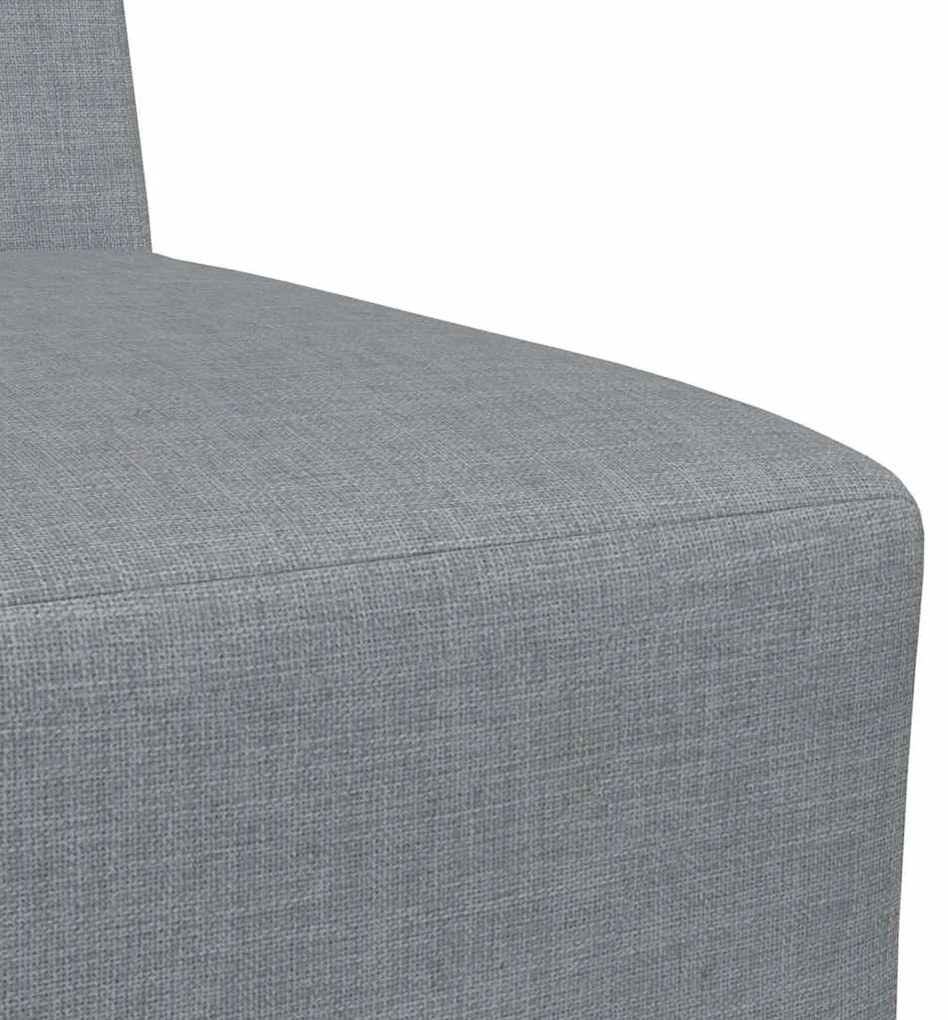 Poltrona sem braços tecido 55 cm cinzento-claro