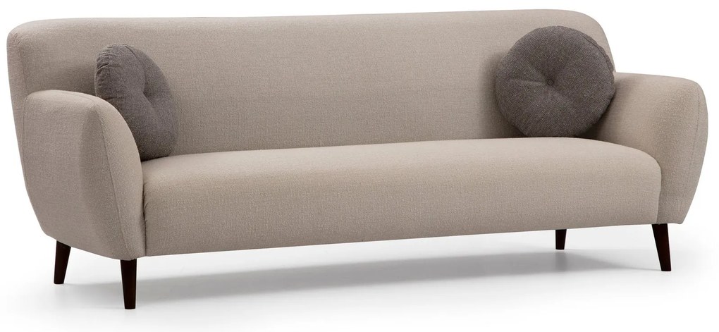Sofá de 3 Lugares Enna – Bege – 220x87x87 cm