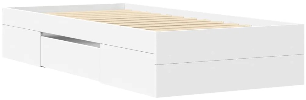 Estrutura de cama 90x190 cm derivados de madeira branco