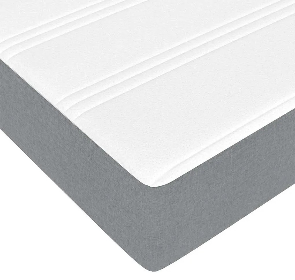 Cama Box Outros Cinzento-claro 140 x 190 cm tecido