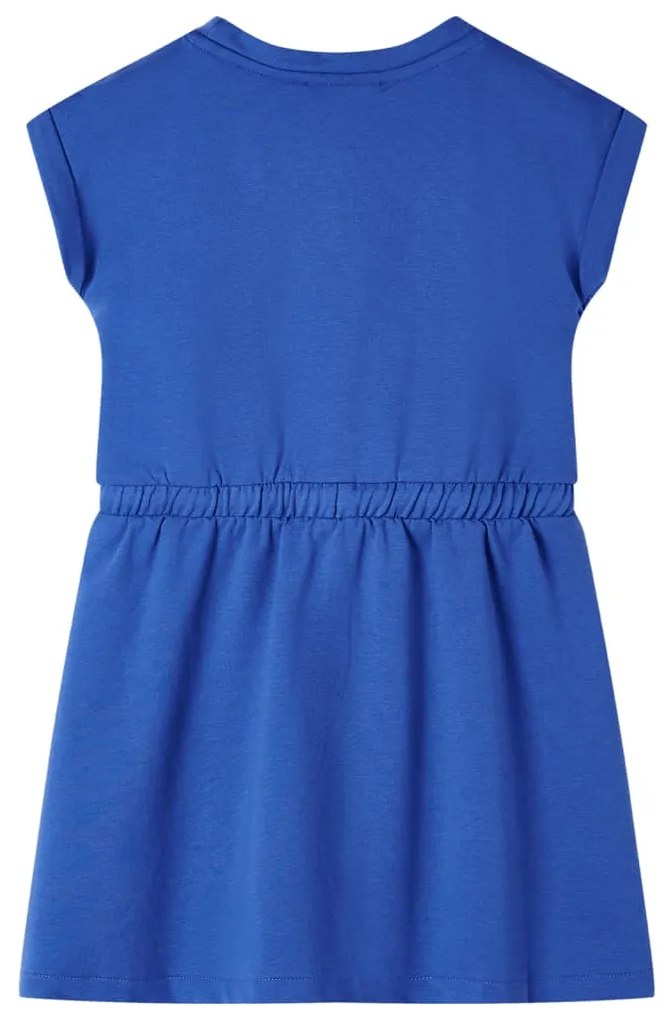 Vestido de criança com cordão azul-cobalto 92