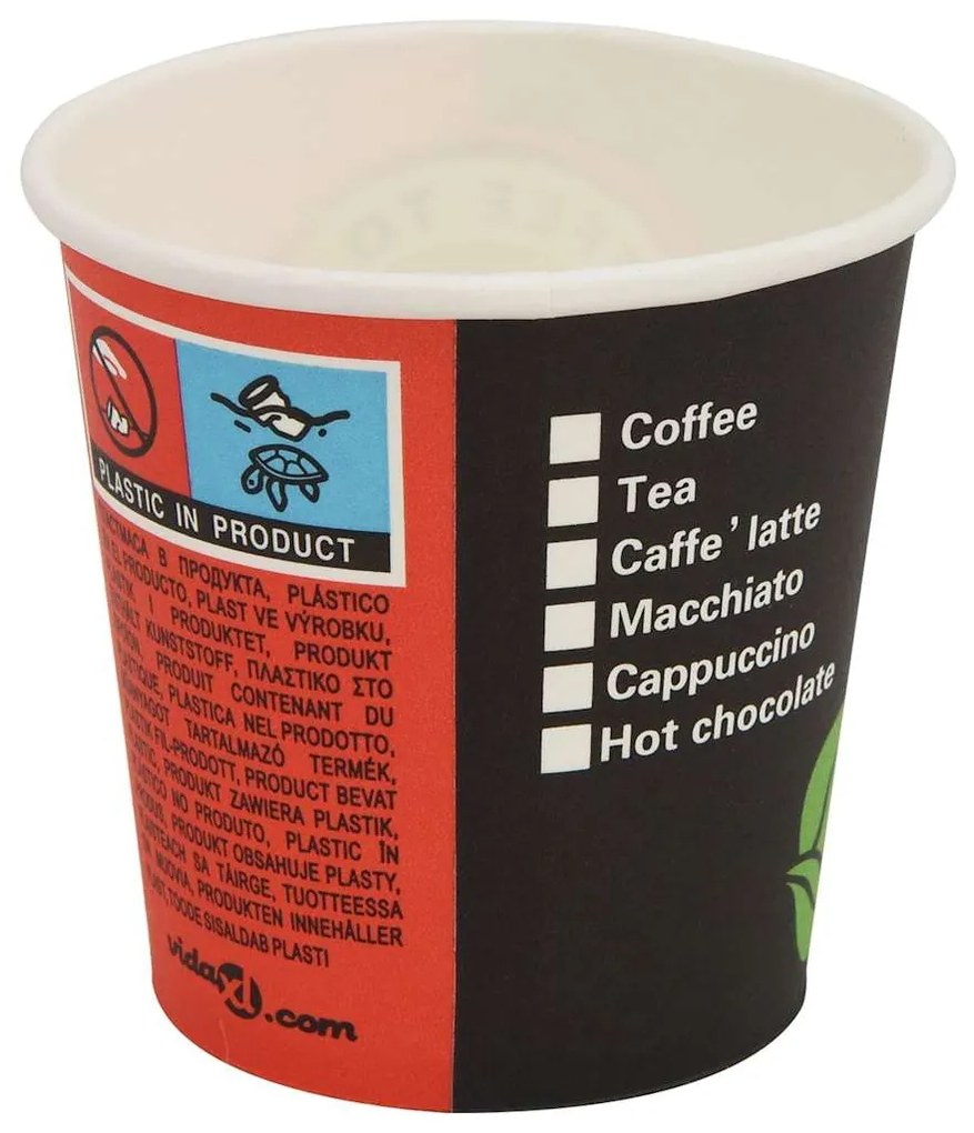 Copos de café de papel com tampas 1000 pcs 4oz 120ml