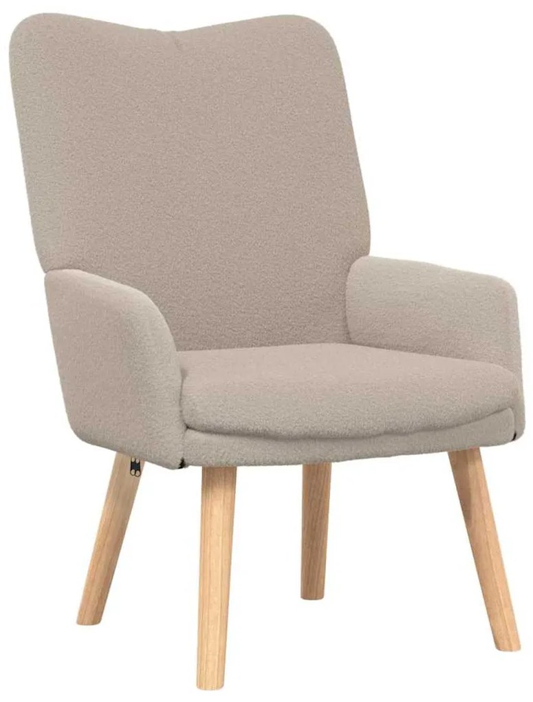 Cadeira Relaxante vidaXL Cinza Claro de Tecido parecido com Lã