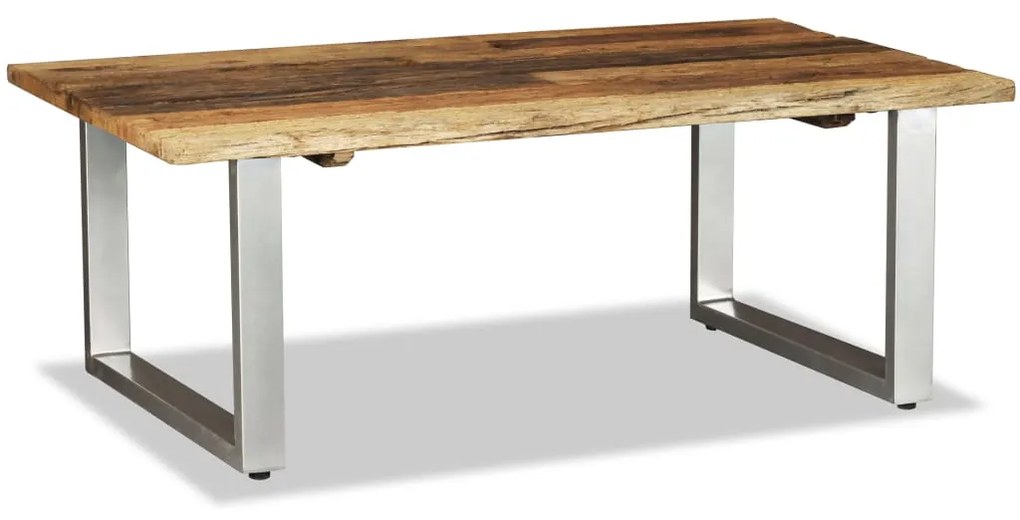 Mesa de centro 100x60x38 cm madeira reciclada maciça