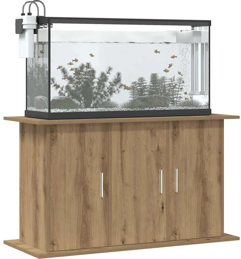 vidaXL Suporte para aquário em carvalho artesanal 101x41x58 cm, madeira projetada