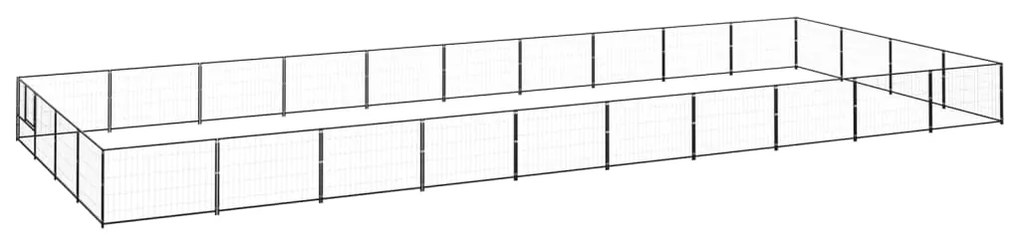 vidaXL Canil para cães 40 m² aço preto
