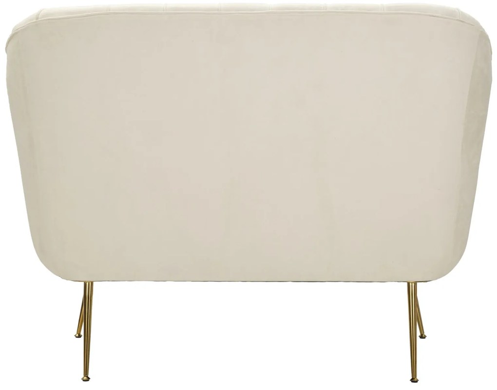 SOFÁ BUDAPEST DE 2 LUGARES COM ALMOFADAS CM 130X83X91 CREME