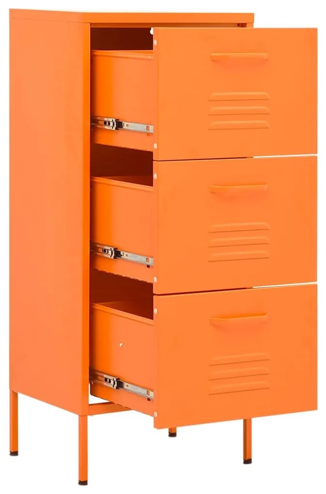 Armário de arrumação aço 42,5x35x101,5 cm laranja