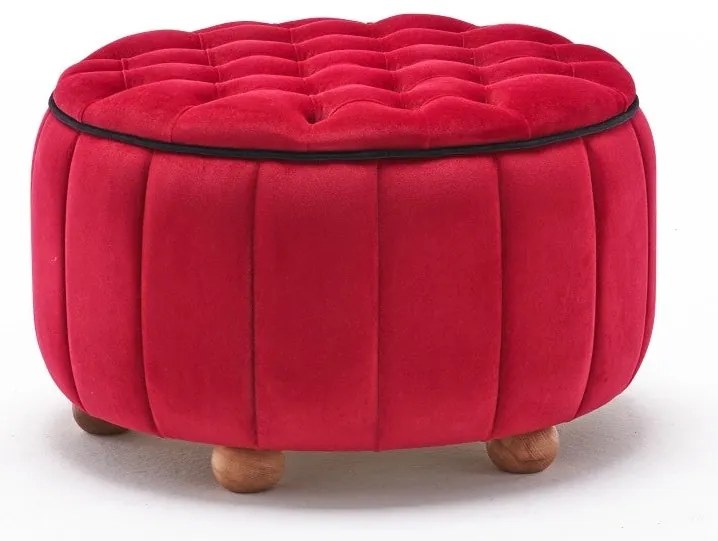Pouffe Jasmin – Vermelho – 65x42x65 cm