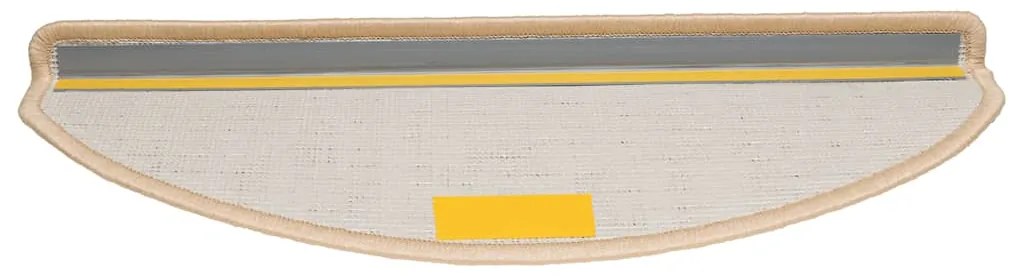 Tapetes de escada 30 pcs 65x21x4 cm creme