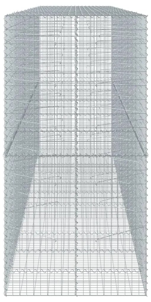 Cesto gabião com cobertura 550x100x200 cm ferro galvanizado