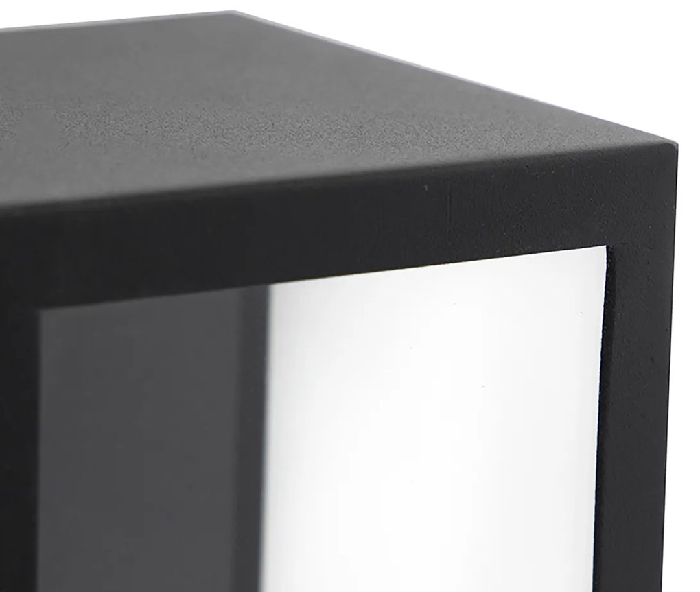 Candeeiro de Parede Inteligente para Exterior Preto com Vidro Incl. WiFi ST64 - Rotterdam Long