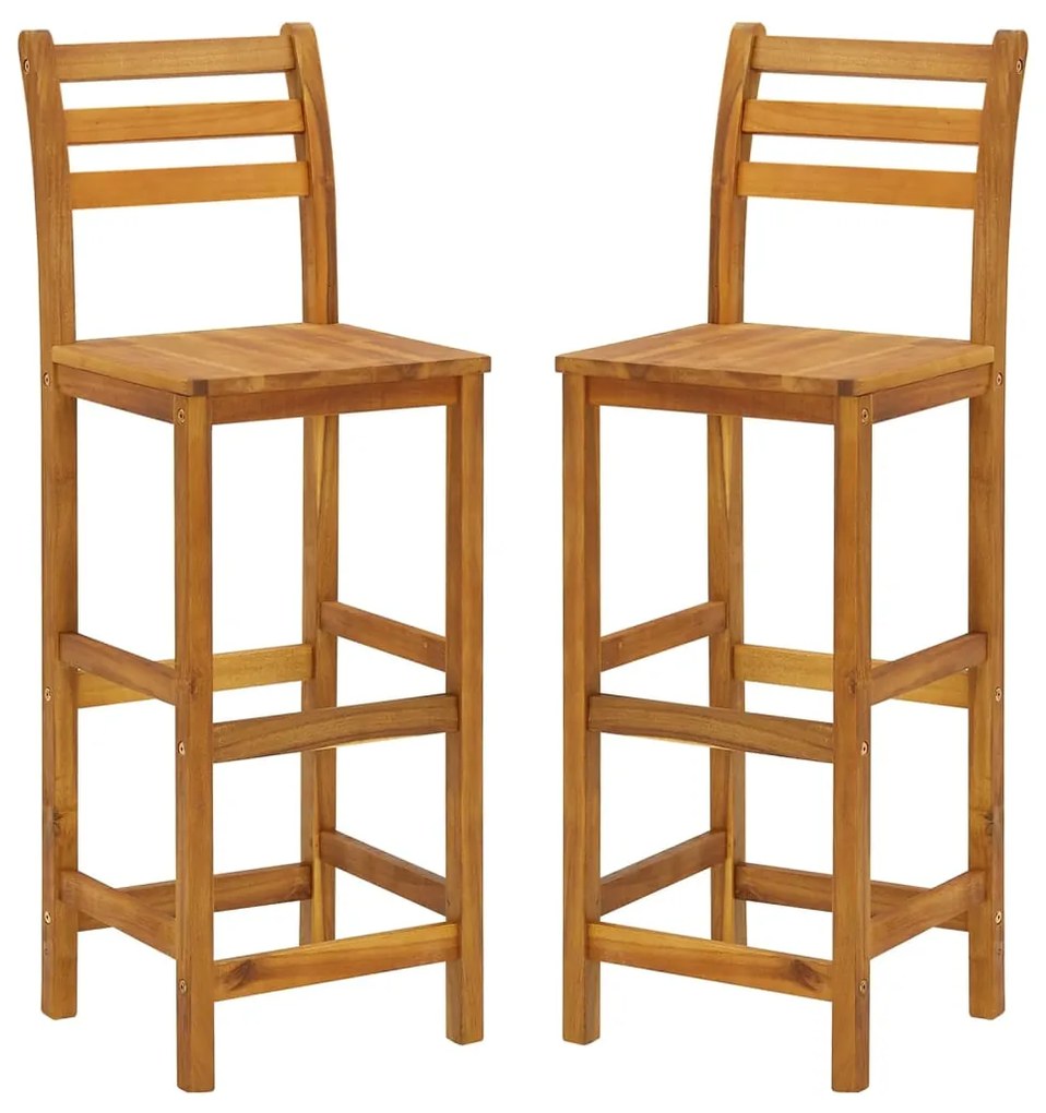3 pcs conjunto de bar para jardim madeira de acácia maciça