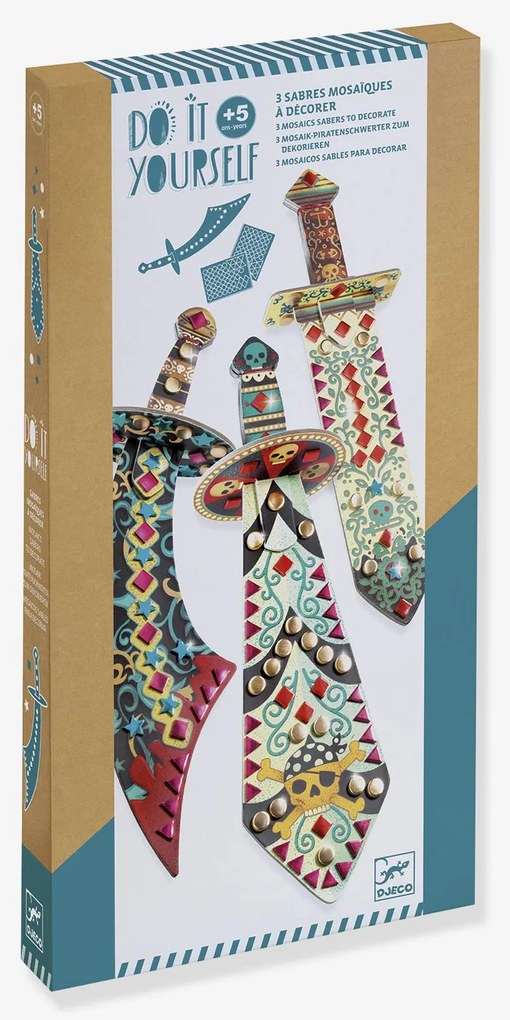 Kit criativo Como um pirata - 3 sabres Djeco multicolor