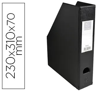 Porta Revistas Exacompta Pvc Lombada 70mm Cor Preto 230x310x70 mm