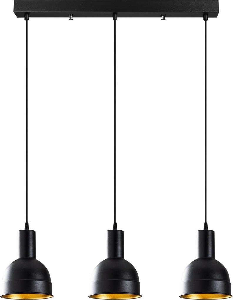 Chandelier Berceste – Preto – 67 x 17 cm