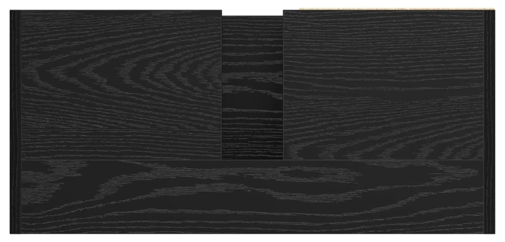 Gabinete para Pia Carvalho Preto 63x29x55 cm Madeira Engenheirada