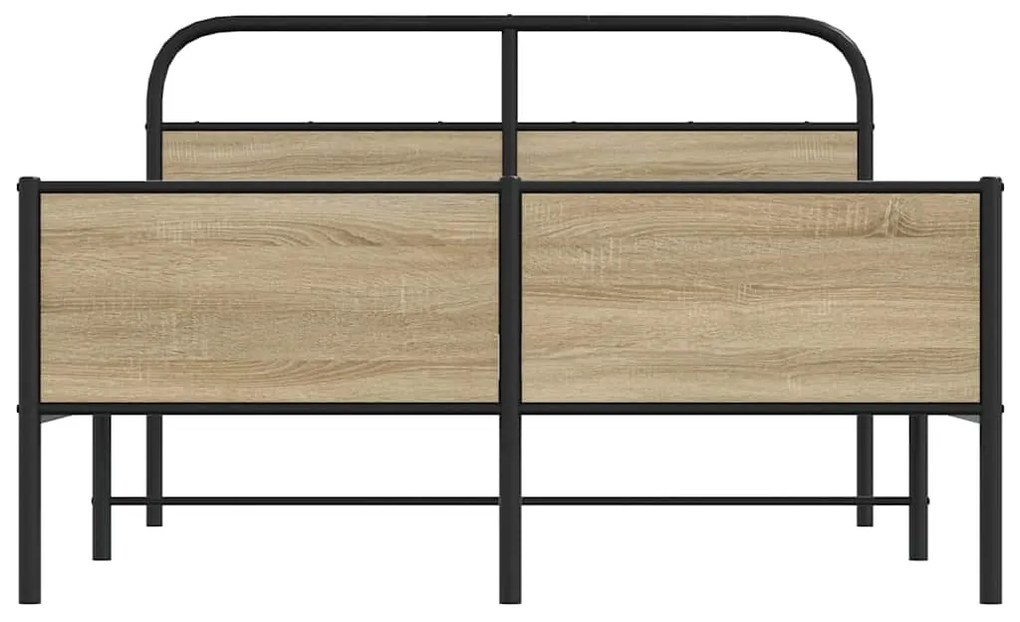 Estrutura cama s/ colchão derivados de madeira carvalho sonoma