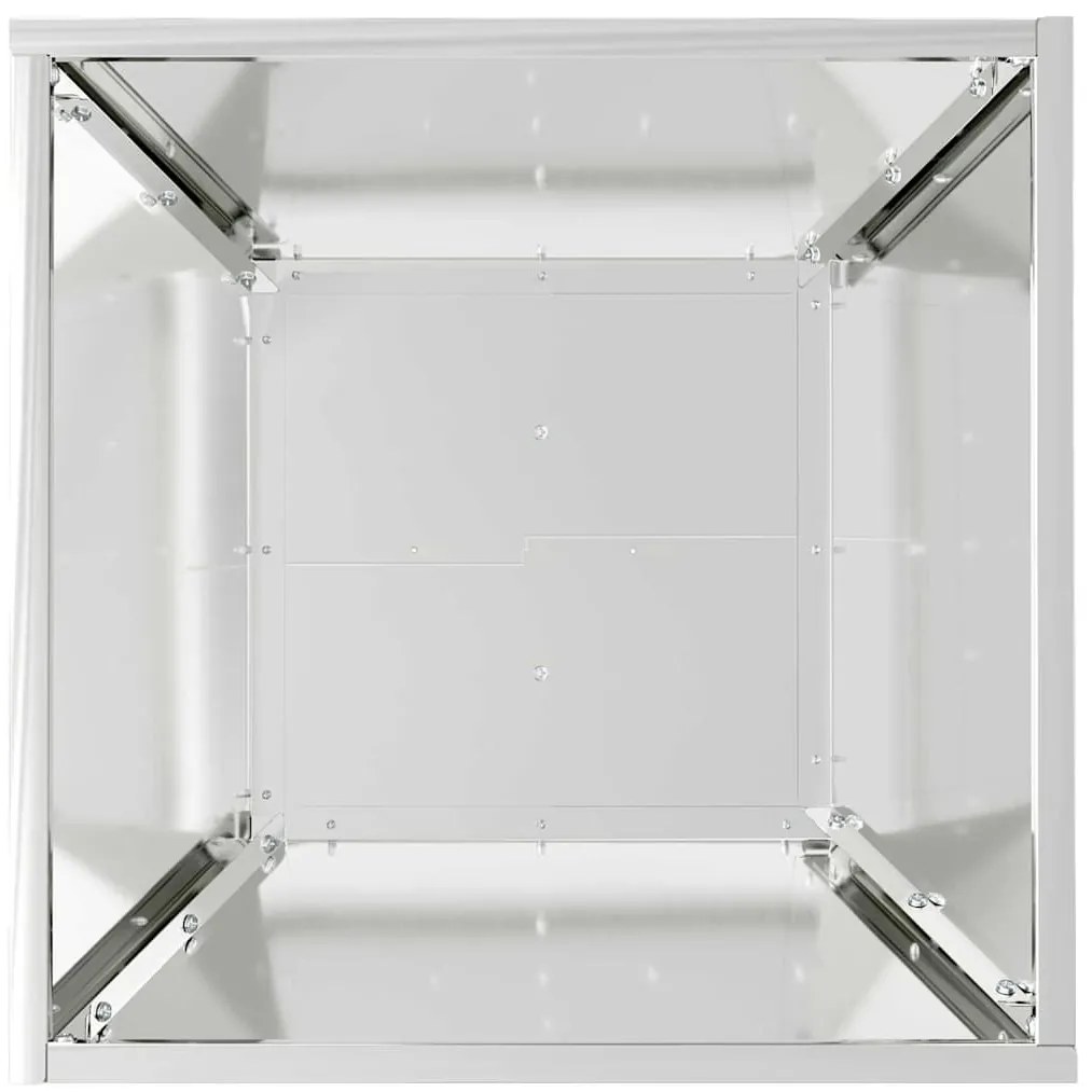Vaso de jardim 40x40x15 cm em aço galvanizado