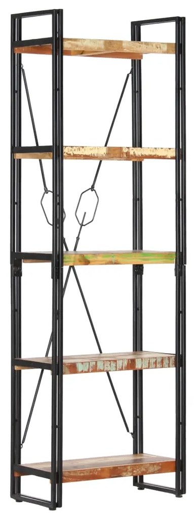vidaXL Estante com 5 prateleiras 60x30x180cm madeira recuperada maciça