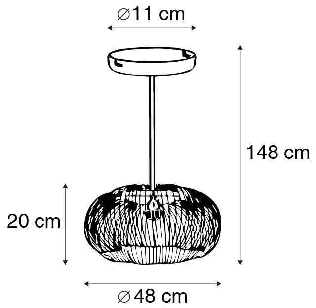 Candeeiro industrial suspenso cobre 49 cm - FINN Industrial