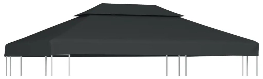 Cobertura gazebo c/ 2 camadas 310 g/m² 4x3 m antracite