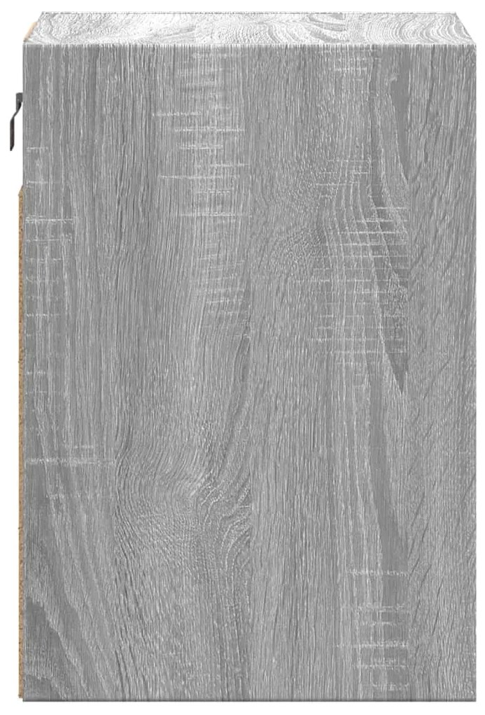 Móvel de parede p/ TV c/ luzes LED 41x31x45 cm cinzento sonoma