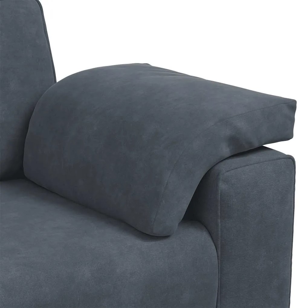 Sofá-luvas 120 cm veludo cinzento-escuro