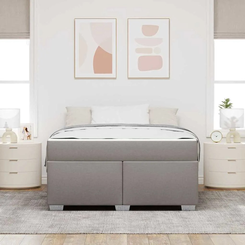 Estrutura da Cama Cinzento-acastanhado 160 x 200 cm tecido