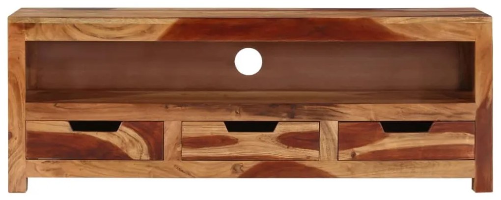 Móvel de TV 110x30x40 cm madeira de acácia maciça